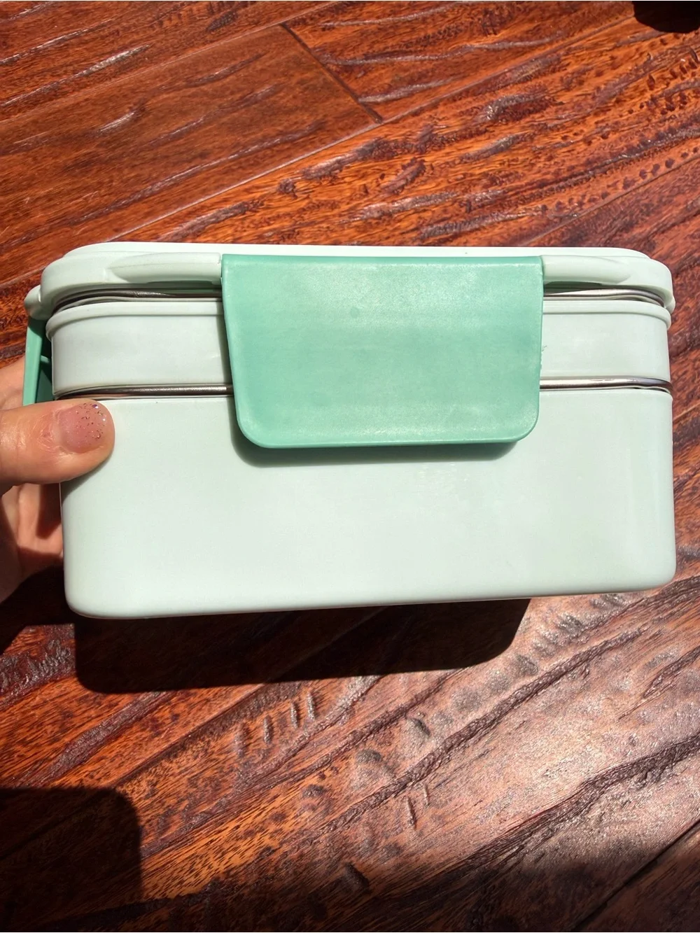 Mint Green Cute Character Food Storage Container
